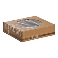 Innopak To Go Fresh 10" x 10" x 2 1/2" Kraft Auto-Popup Window Pie / Bakery Box - 100/Case