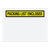 Lavex 5" x 6 3/4" 2 Mil Yellow Panel Face Printed Polyethylene Packing List Envelope - 1,000/Case