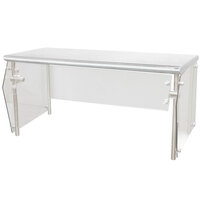 Advance Tabco Sleek Shield NSG-15-132 Single Tier Self Service Food Shield with Stainless Steel Shelf - 15" x 132" x 18"
