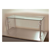 Advance Tabco Sleek Shield GSG-18-132 Single Tier Self Service Food Shield with Glass Top - 18" x 132" x 18"