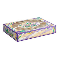 Southern Champion 19" x 14" x 3 1/2" Auto-Popup Window Cake / Bakery Box with Mardi Gras King Cake Design - 50/Case