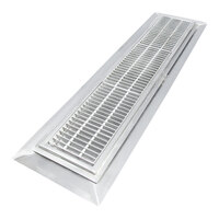 IMC/Teddy SFT-1248-SG SFT 12" x 48" 14 Gauge Stainless Steel Shallow Floor Trough with Subway Grating and 3" x 4" Outlet