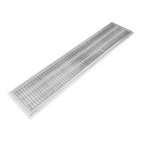 IMC/Teddy SFT-1272-SGAS SFT 12" x 72" 14 Gauge Stainless Steel Shallow Floor Trough with Anti-Slip Subway Grating and 3" x 4" Outlet