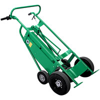 Valley Craft 800 lb. 4-Wheel Battery-Powered Steel Drum Truck with Security Cable Chime Hook and Pneumatic / Rubber Wheels F89484C