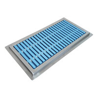 IMC/Teddy FT-1836-PFG-ADA FT 18" x 36" 14 Gauge Stainless Steel Floor Trough with Fiberglass Grating and 3" x 4" Outlet