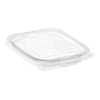 Inline Plastics Safe-T-Fresh 6 oz. Tamper-Resistant, Tamper-Evident Hangable Rectangular Hinged Container with Flat Lid - 240/Case