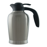 Service Ideas ErgoServ 50.7 oz. Stainless Steel Insulated Carafe / Server with Push Button Lid 10-00008-000