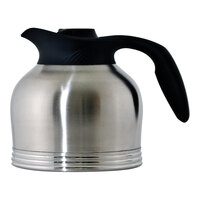 Service Ideas ErgoServ 64.2 oz. Stainless Steel Insulated Low Profile Brew-In Carafe / Server 10-00183-000