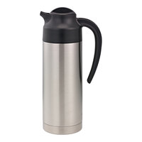 Service Ideas SteelVac® 33.8 oz. Stainless Steel Insulated Creamer with Black Lid S2SN100