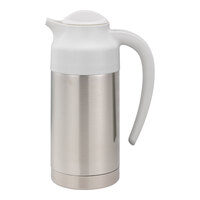 Service Ideas SteelVac® 23.7 oz. Stainless Steel Insulated Creamer with White Lid S2SN70WHT