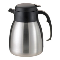 Service Ideas SteelVac® 40.6 oz. Stainless Steel Insulated Carafe / Server with Push Button Lid FVPC12