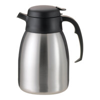 Service Ideas SteelVac® 67.6 oz. Stainless Steel Insulated Carafe / Server with Push Button Lid FVPC20