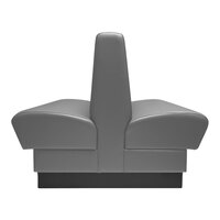 QA Group Olympic 30" Long Graphite Plain Double Back Booth - 42" High