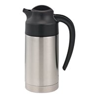 Service Ideas SteelVac® 23.7 oz. Stainless Steel Insulated Creamer with Black Lid S2SN70