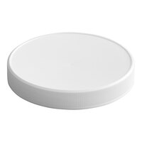 120/400 White Continuous Thread Flat Lid with Foam Liner - 175/Case