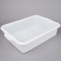 Vollrath 1511-C05 Traex® Color-Mate White Perforated Drain Box - 20" x 15" x 5"