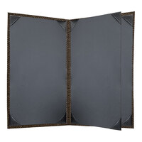 H. Risch, Inc. Milan 8 1/2" x 14" Customizable Petra 4-View Menu Cover - 25/Case