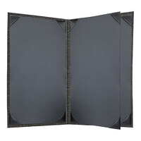 H. Risch, Inc. Milan 8 1/2" x 14" Customizable Mystic 4-View Menu Cover - 25/Case