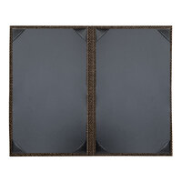 H. Risch, Inc. Milan 8 1/2" x 14" Customizable Petra 2-View Menu Cover - 25/Case