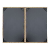 H. Risch, Inc. Milan 8 1/2" x 14" Customizable Mineral 2-View Menu Cover - 25/Case
