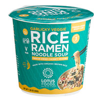 Lotus Foods Garlicky Vegetable Rice Ramen Noodle Soup Cup 1.94 oz. - 6/Case