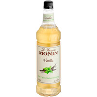 Monin Zero Calorie Natural Vanilla Flavoring Syrup 1 Liter - 4/Case