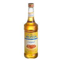 Monin Sugar-Free Caramel Flavoring Syrup 750 mL - 12/Case