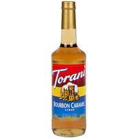 Torani Bourbon Caramel Flavoring Syrup 750 mL Glass Bottle - 12/Case