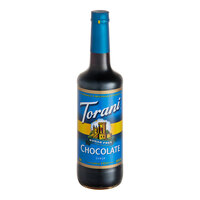 Torani Sugar-Free Chocolate Flavoring Syrup 750 mL Glass Bottle - 12/Case