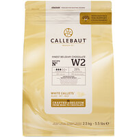 Callebaut Recipe W2 White Chocolate Callets™ 5.5 lb. - 8/Case