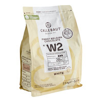 Callebaut Recipe W2 White Chocolate Callets® 5.5 lb. - 8/Case