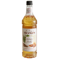 Monin Premium Hickory Smoke Flavoring Syrup 1 Liter - 4/Case