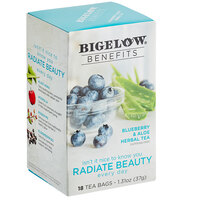 Bigelow Benefits Blueberry and Aloe Herbal Tea Bags - 108/Case