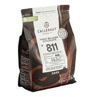 Callebaut Recipe 811 Dark Chocolate Callets® 5.5 lb. - 8/Case