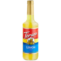 Torani Lemon Flavoring / Fruit Syrup 750 mL Glass Bottle - 12/Case