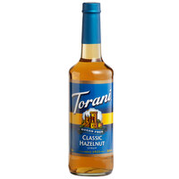 Torani Sugar-Free Classic Hazelnut Flavoring Syrup 750 mL Glass Bottle - 12/Case