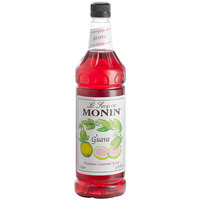 Monin Premium Guava Flavoring / Fruit Syrup 1 Liter - 4/Case