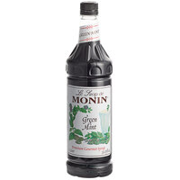 Monin Premium Green Mint Flavoring Syrup 1 Liter - 4/Case