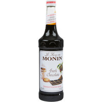 Monin Premium Dark Chocolate Flavoring Syrup 750 mL - 12/Case