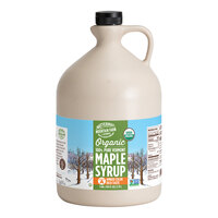 Butternut Mountain Farm Grade A Amber Organic Pure Vermont Maple Syrup 1 Gallon - 4/Case