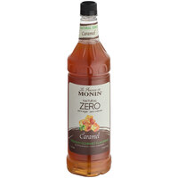 Monin Zero Calorie Natural Caramel Flavoring Syrup 1 Liter - 4/Case