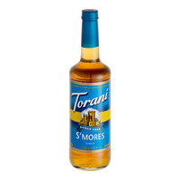 Torani Sugar-Free S'mores Flavoring Syrup 750 mL Glass Bottle - 4/Case