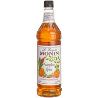 Monin Premium Pumpkin Spice Flavoring Syrup 1 Liter - 4/Case