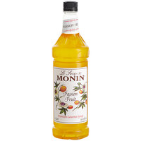 Monin Premium Passion Fruit Flavoring / Fruit Syrup 1 Liter - 4/Case