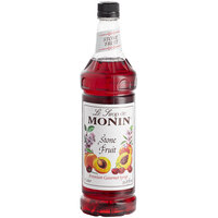 Monin Premium Stone Fruit Flavoring / Fruit Syrup 1 Liter - 4/Case