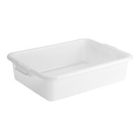Vollrath 1521-C05 Traex® Color-Mate™ White Bus Tub / Food Storage Box - 20" x 15" x 5"