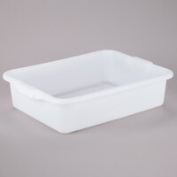 Vollrath 1521-C05 Traex® Color-Mate White Bus Tub / Food Storage Box - 20" x 15" x 5"