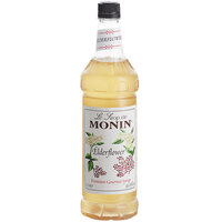 Monin Premium Elderflower Flavoring Syrup 1 Liter - 4/Case