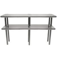 Advance Tabco CDS-18-132 Stainless Steel Double Deck Overshelf - 132" x 18" x 30"