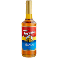 Torani Mango Flavoring / Fruit Syrup 750 mL Glass Bottle - 12/Case